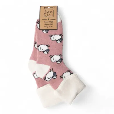 Pink Sheep Cosy Cuff Socks