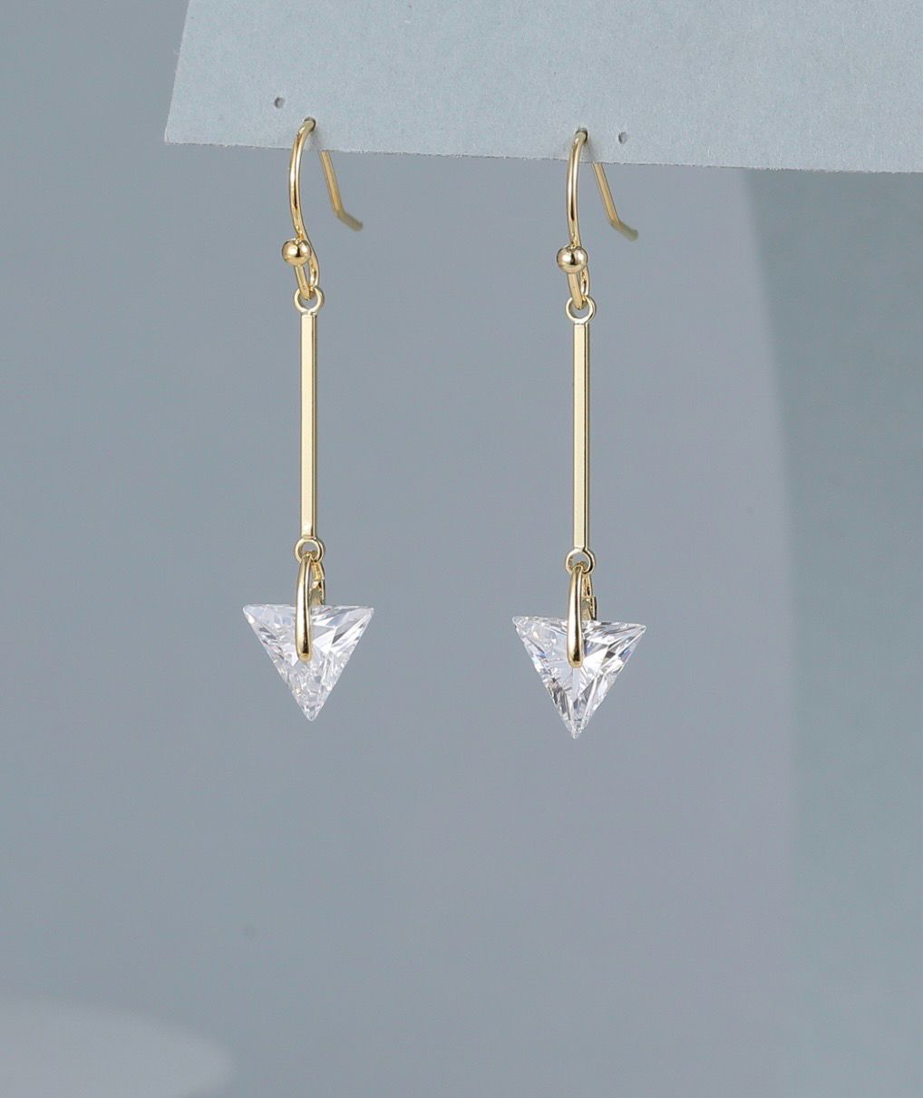 Gold Crystal Drop Earrings