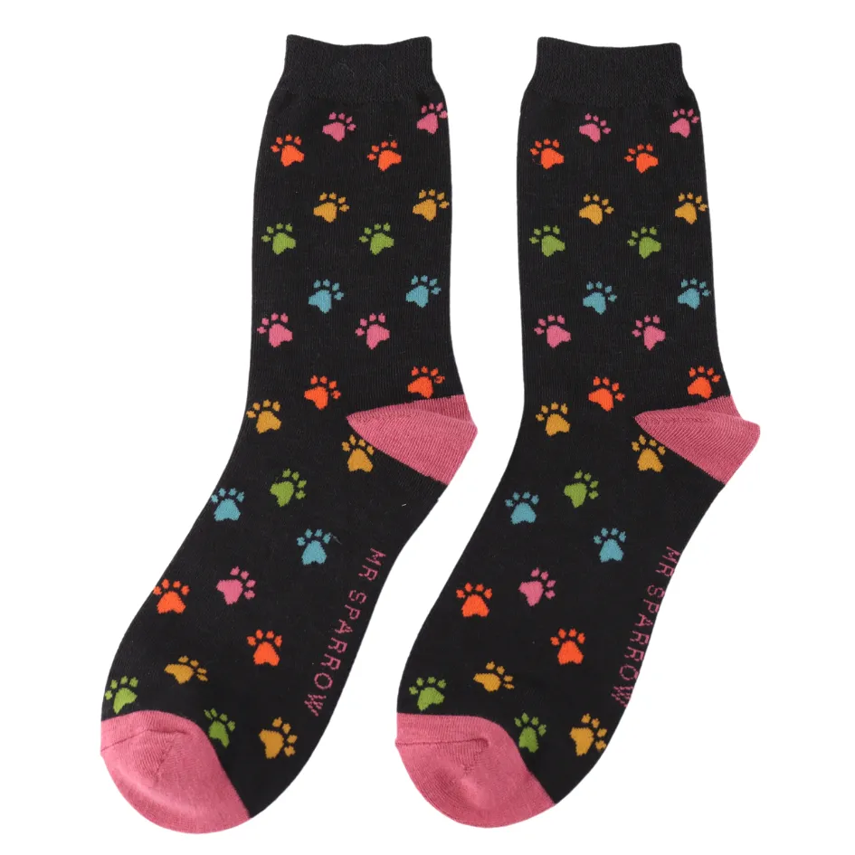 Paw Print Bamboo Socks