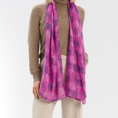 Purple Pink Branches Scarf