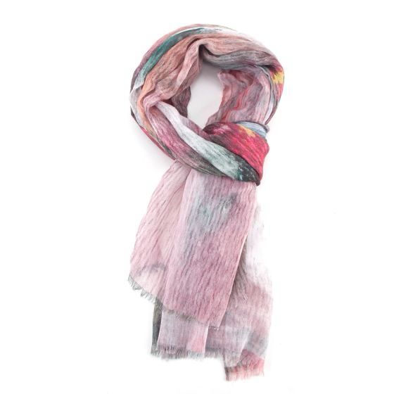 Pink Tone Abstract Scarf