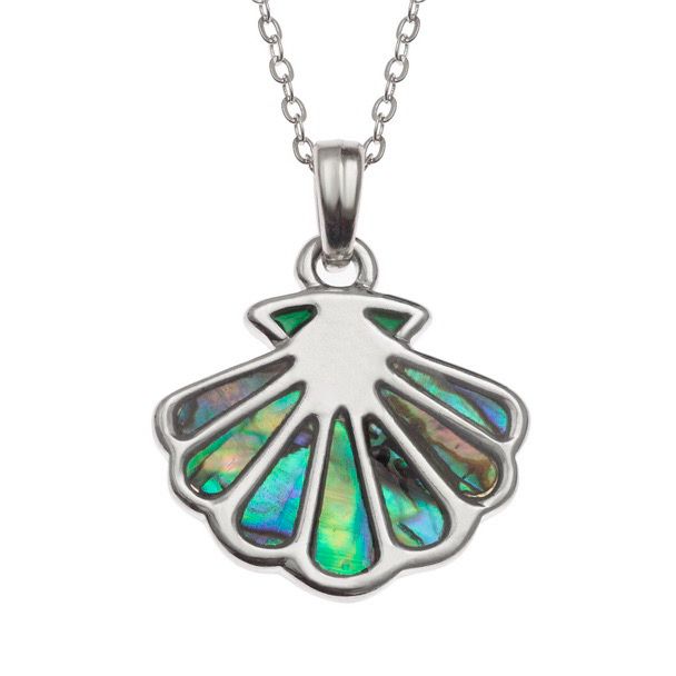 Scallop Shell Paua Shell Necklace