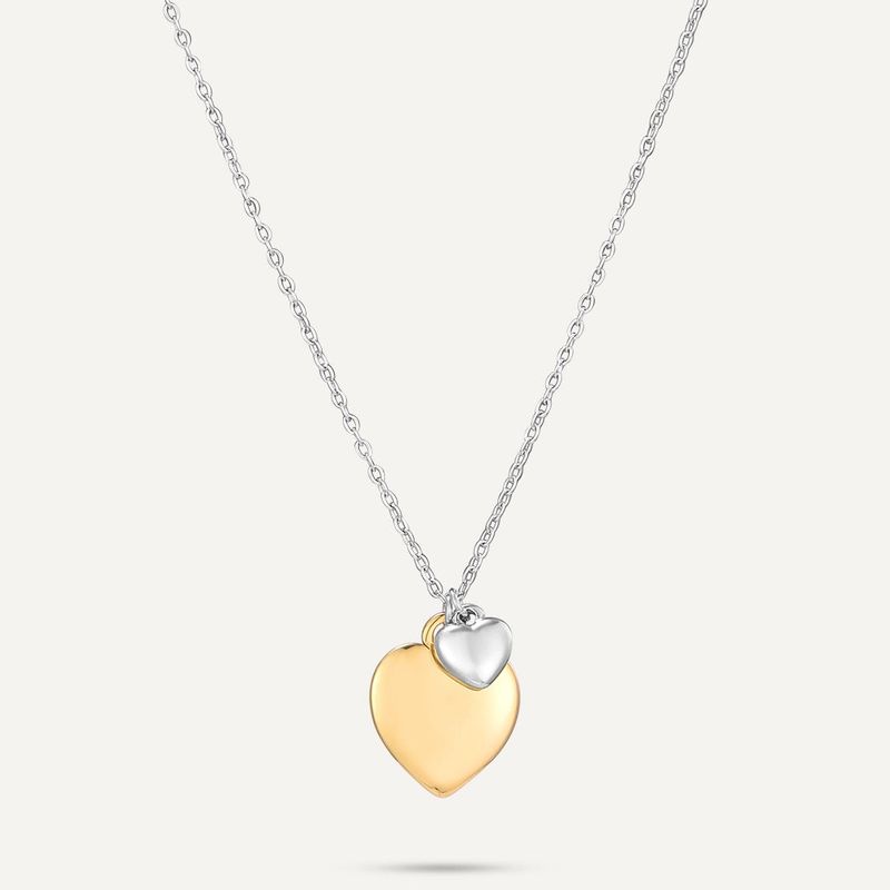 Stainless Steel Layered Heart Necklace