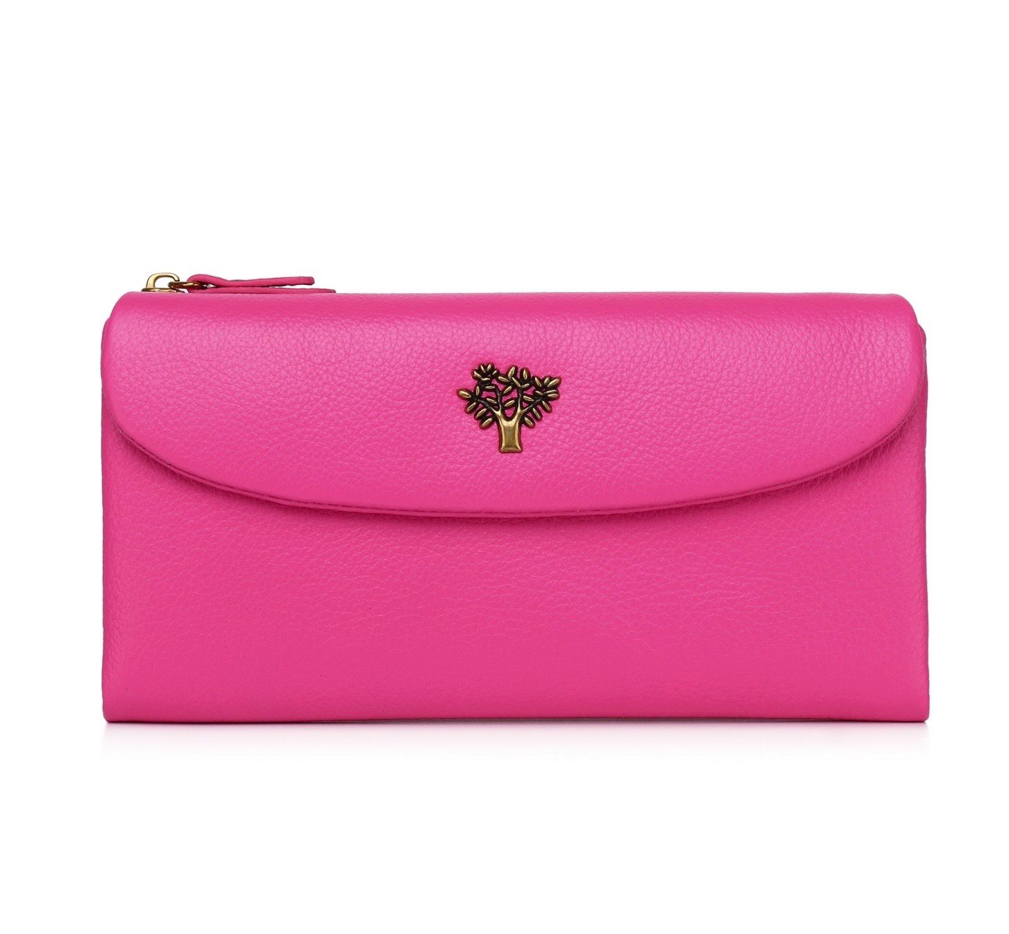 Magenta Tree Of Life Motif Purse