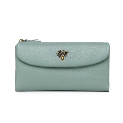 Sage Green Tree Of Life Motif Purse