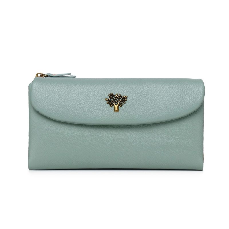 Sage Green Tree Of Life Motif Purse