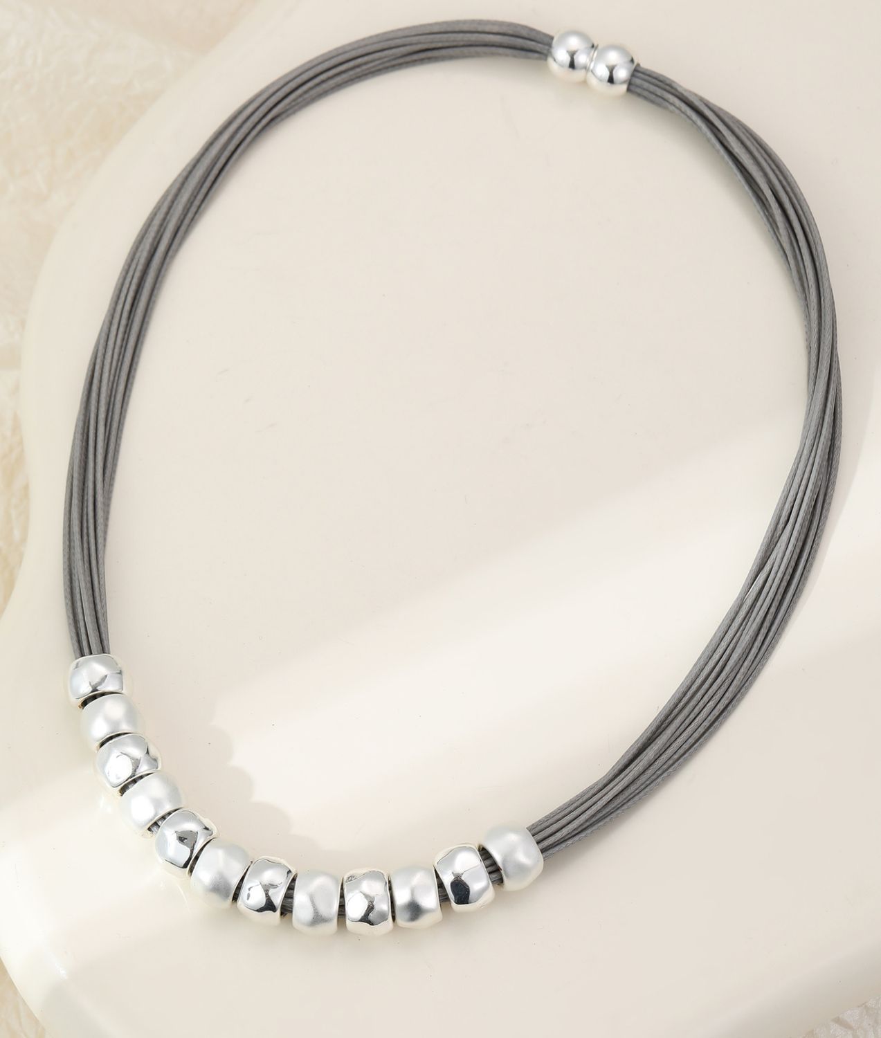 Magnetic Clasp Silver Necklace