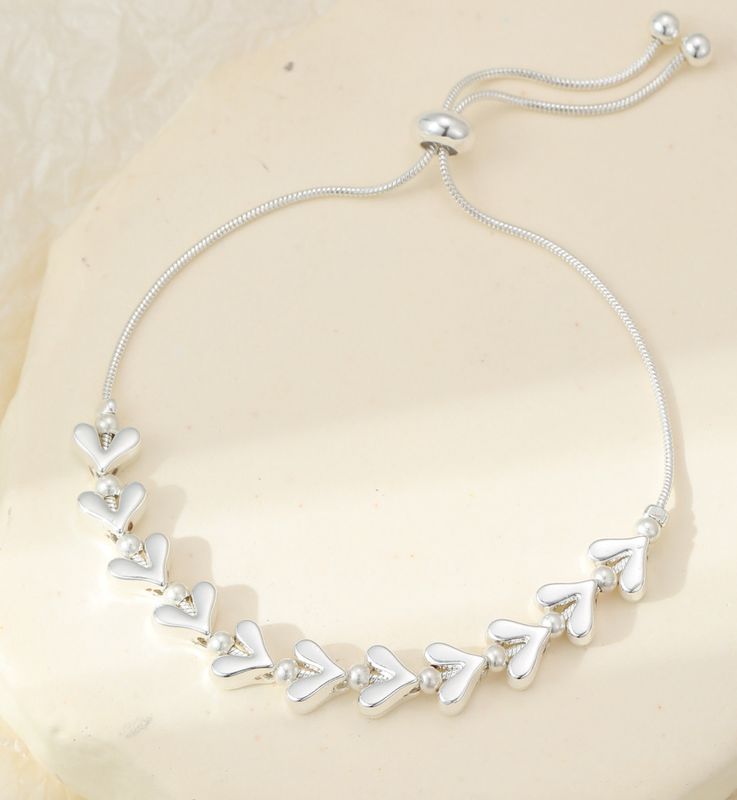 Silver Heart Slider Bracelet