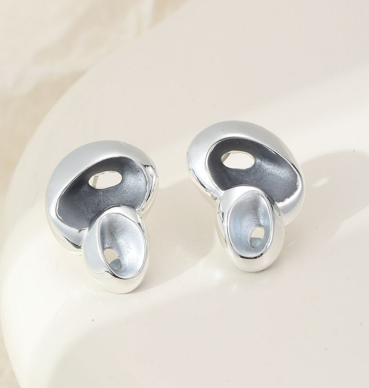 Grey And Silver Earrings