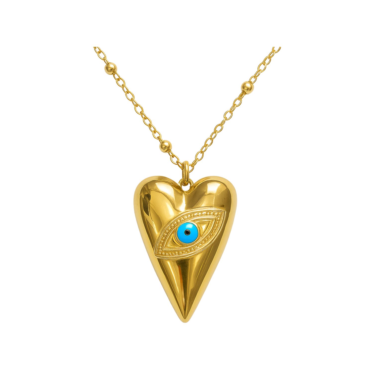 Stainless Steel Summer Heart Design Necklace