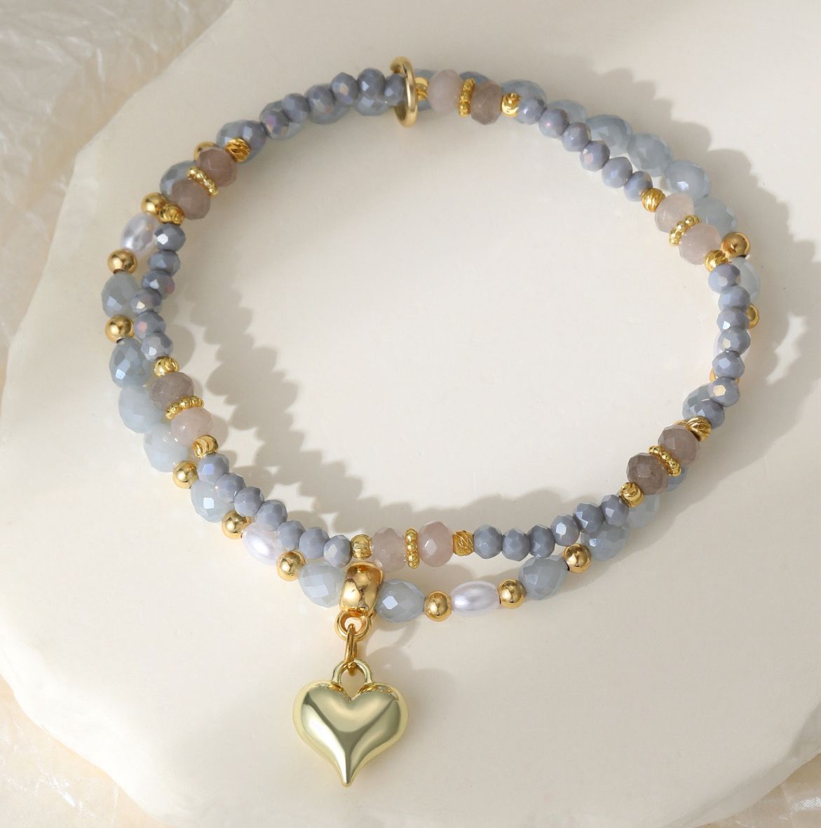 Double Strand Heart Bracelet