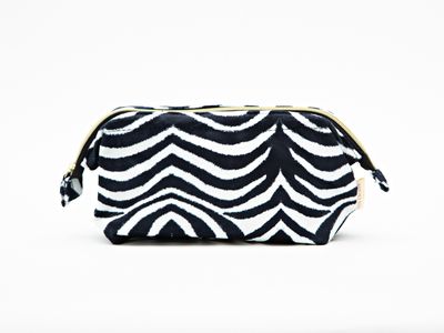 Zebra Print Cosmetic Bag - Large