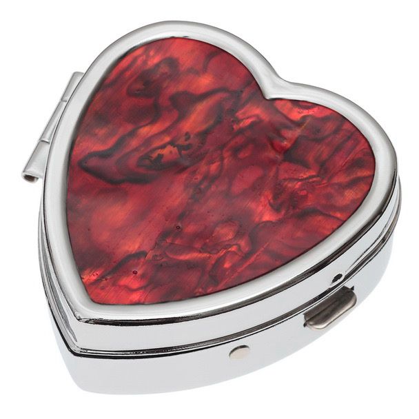 Paua Shell Heart Pill Box