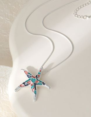 Contemporary Multi Coloured Starfish Pendant