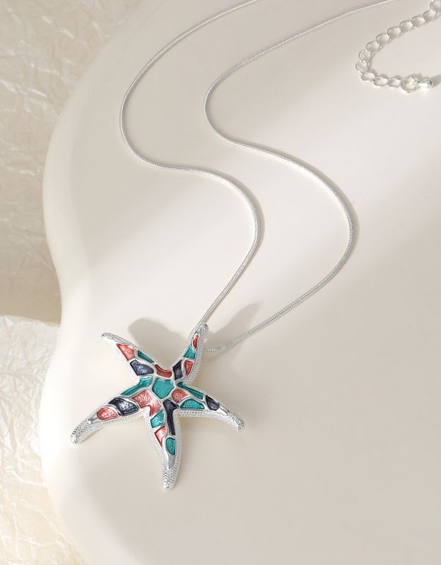 Contemporary Multi Coloured Starfish Pendant