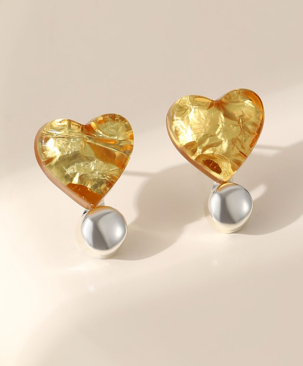 Golden Hearts Earrings