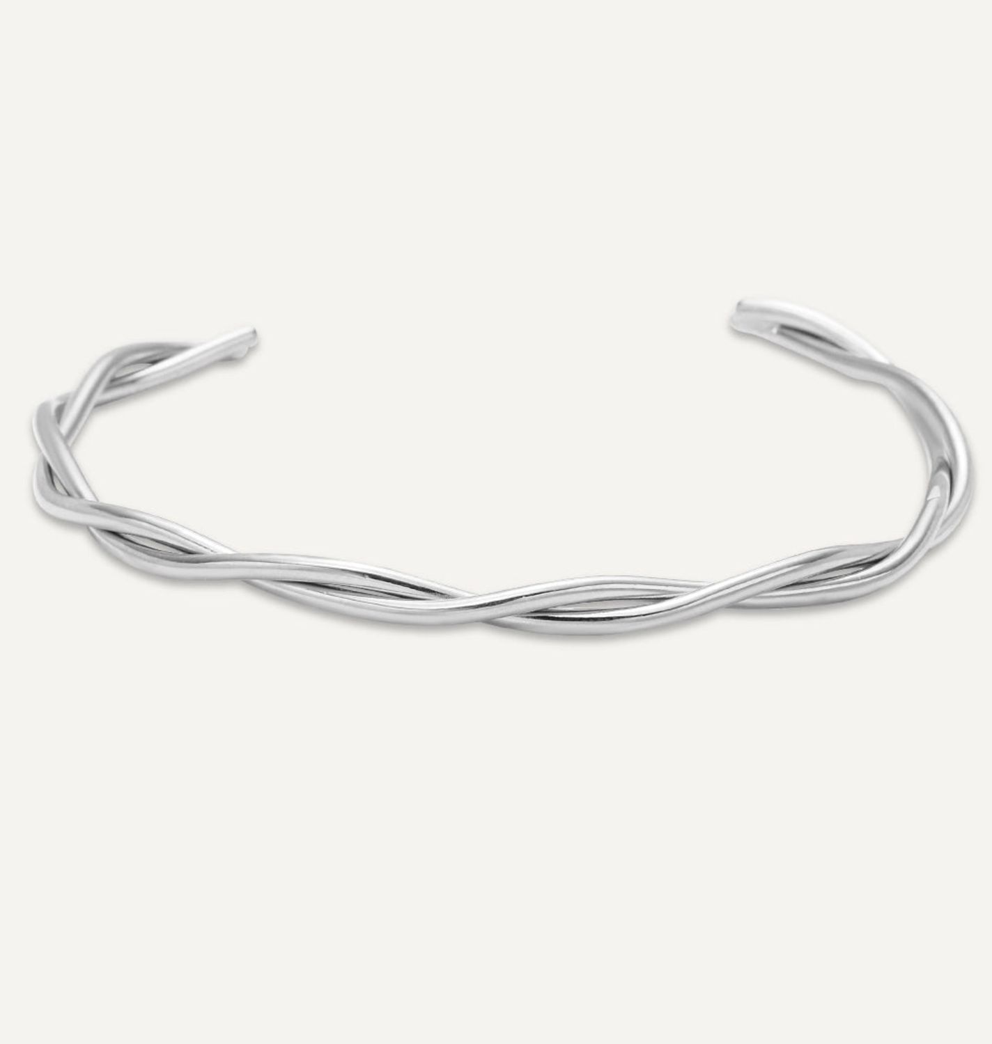 Stainless Steel Twist Open Bracelet