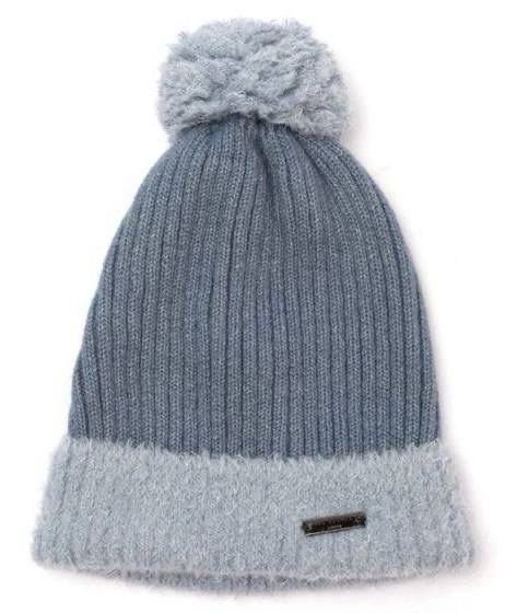 Special Offer - Two Tone Blue Pom Pom Hat