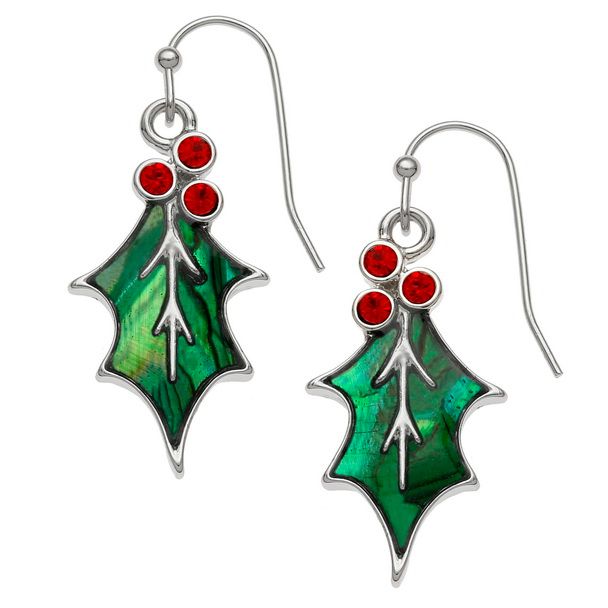 Holly Leaf Hook Earrings