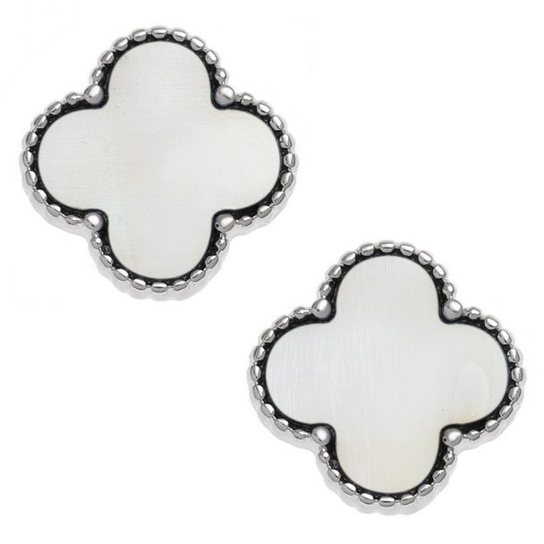 Quatrefoil Paua Shell Stud Earrings