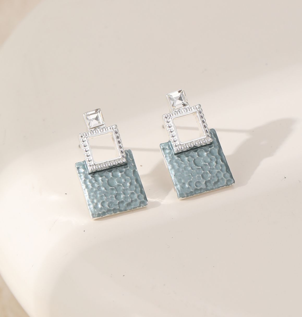 Grey Tones Geo Earrings