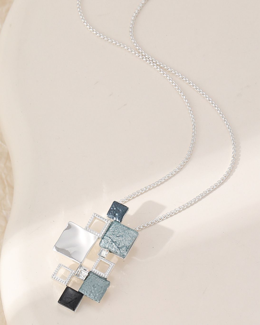 Grey Tones Geo Pendant