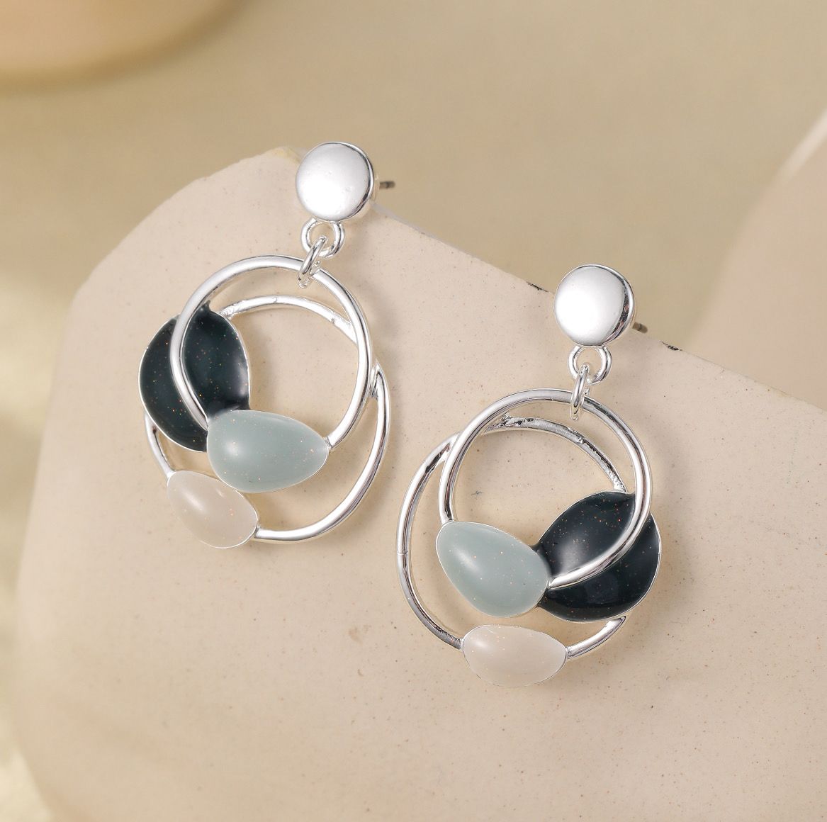 Leah Contemporary Drop Earrings