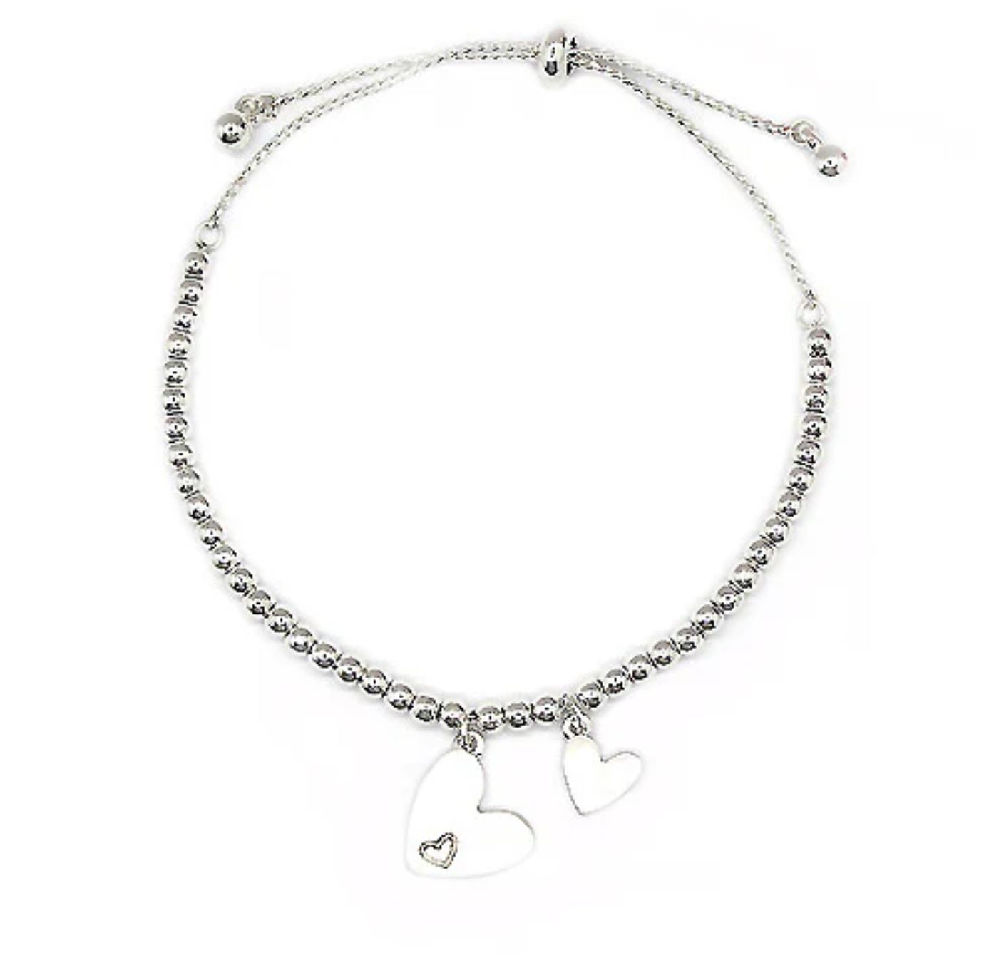 Silver Heart Slider Bracelet Silver Heart Slider Bracelet