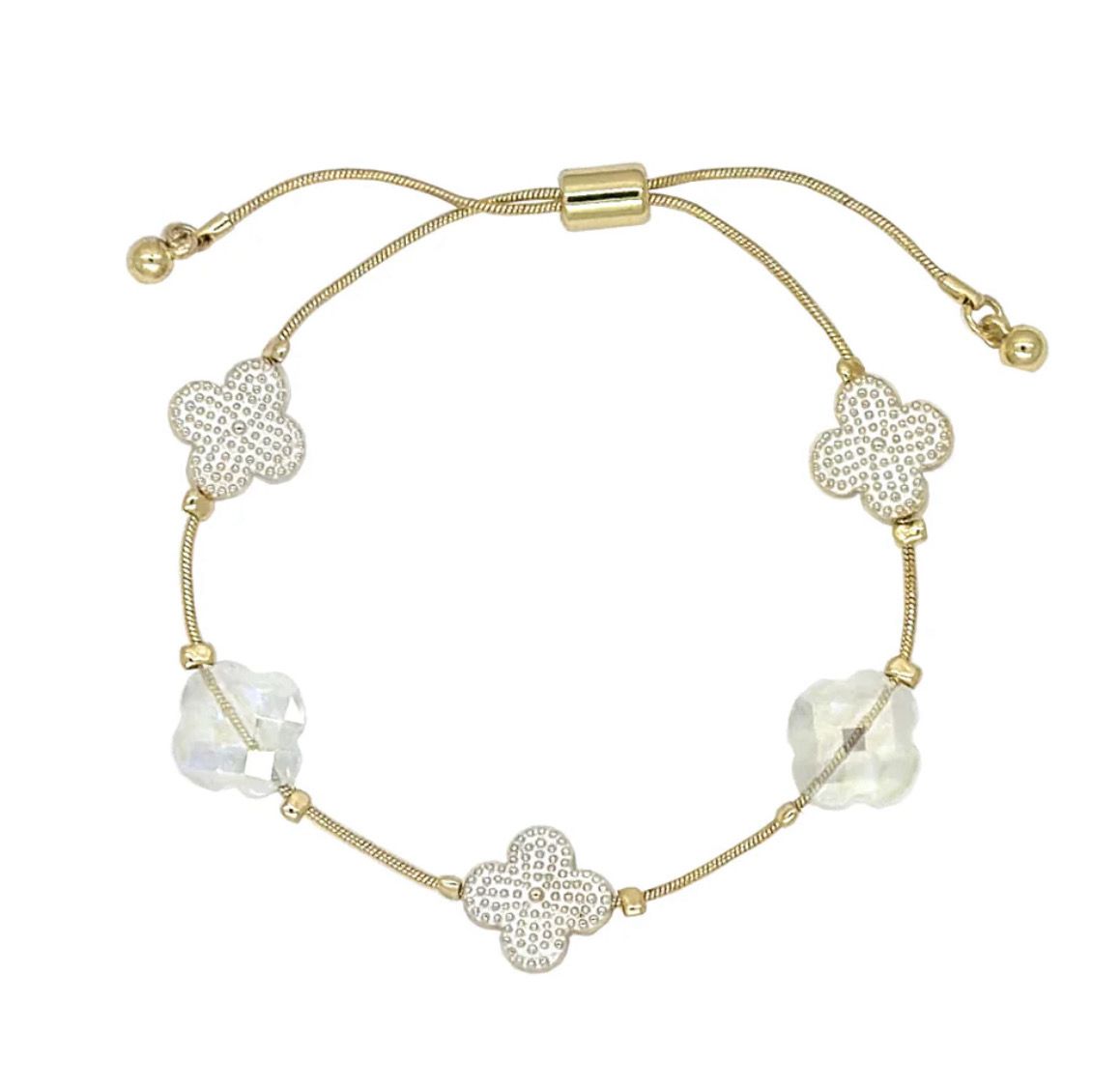 Clover Slider Bracelet - Ivory