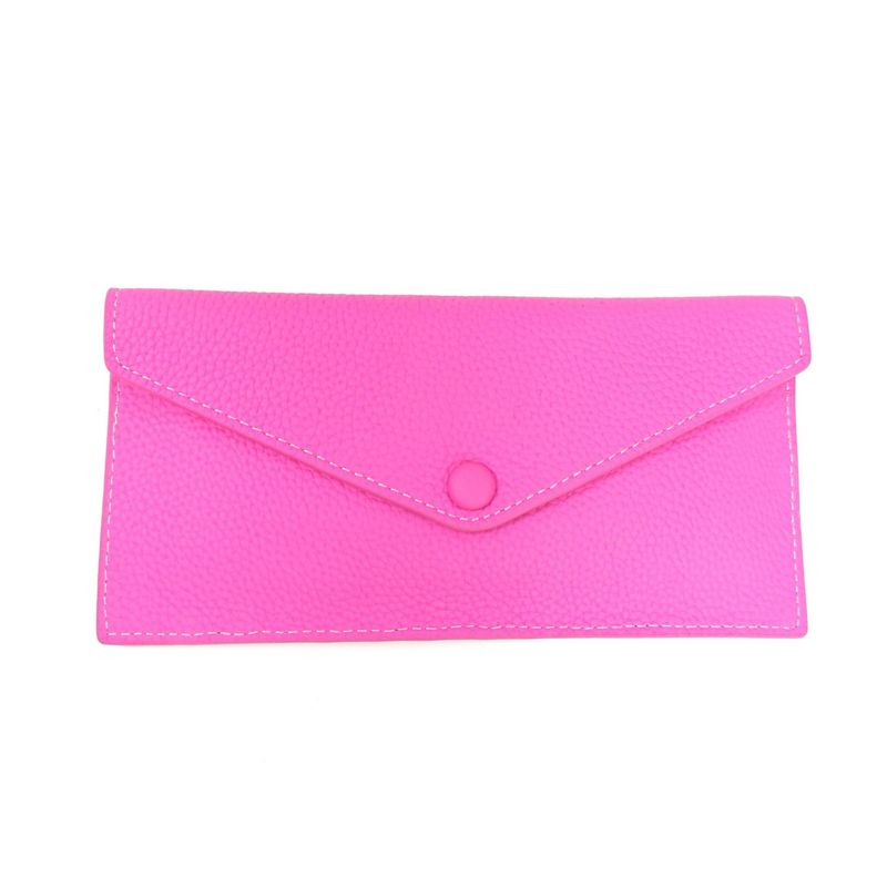 Leather Envelope Clutch Purse Cardholder - Pink Leather Envelope Clutch Purse Cardholder - Pink