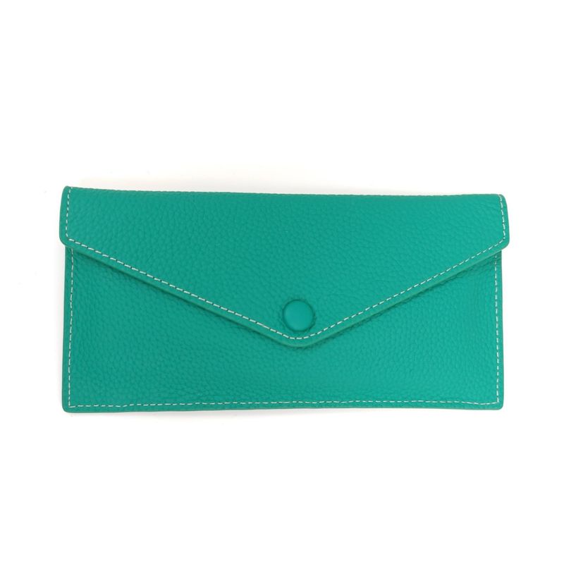 Leather Envelope Clutch Purse Cardholder - Green Leather Envelope Clutch Purse Cardholder - Green