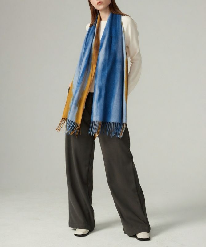 SPECIAL OFFER - Ombré Blue And Yellow Scarf