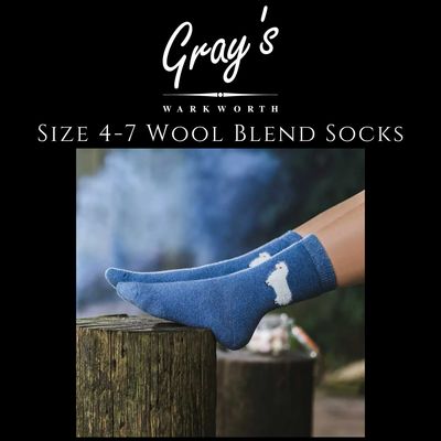 Size 4-7 Wool Blend Socks