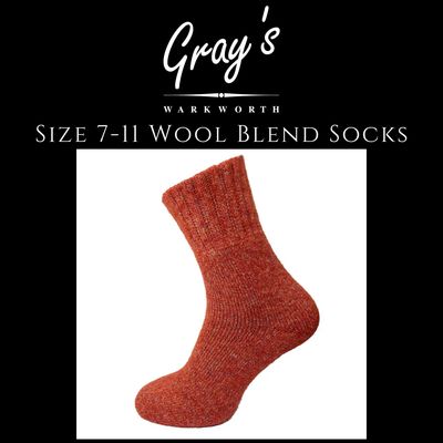 Size 7-11 Wool Blend Socks