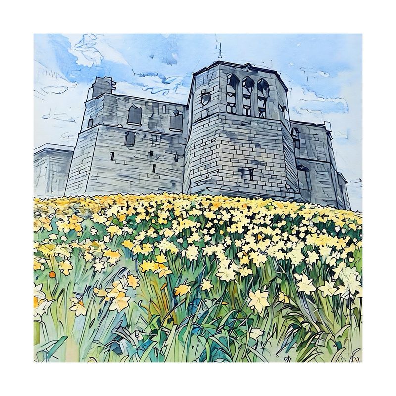 Warkworth Daffodils Coasters - A Box Of 4