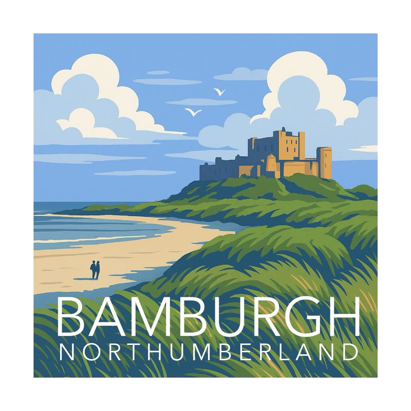 Bamburgh Coasters - A Box Of 4 Bamburgh Coasters - A Box Of 4