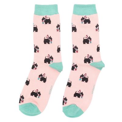 Xmas Scottie Dogs Bamboo Socks Xmas Scottie Dogs Bamboo Socks