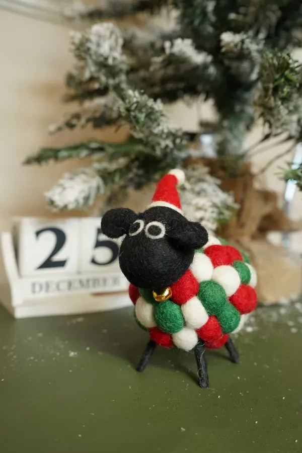 Susan At Christmas Felted Sheep
