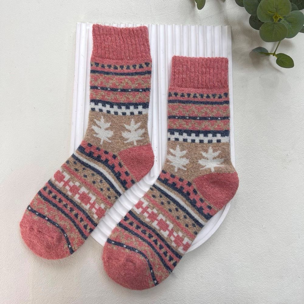 Nordic Christmas Style Wool Blend Socks