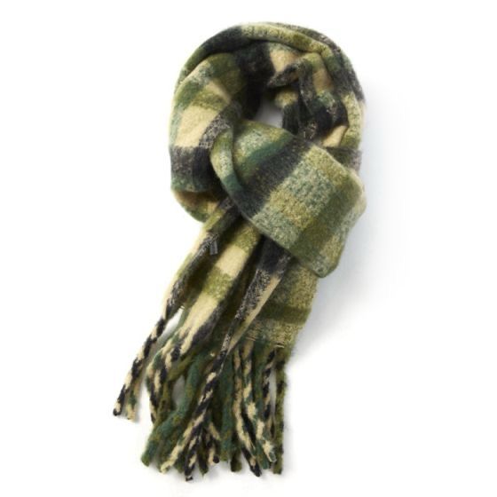 Chunky Green Check Scarf