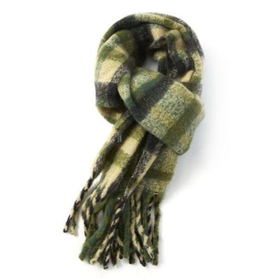 Chunky Green Check Scarf