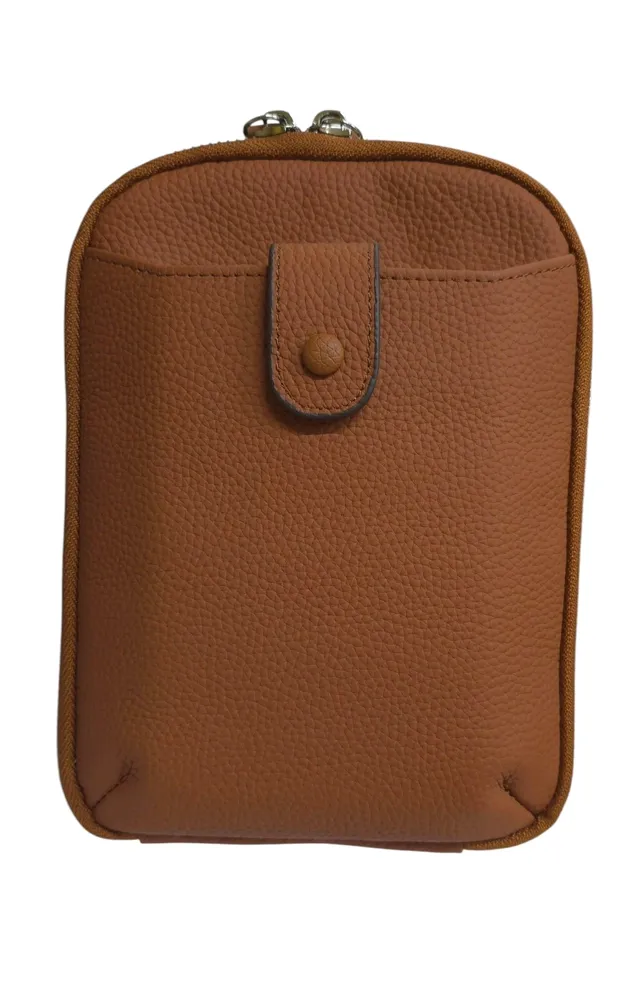 Italian Leather Tan Phone Bag
