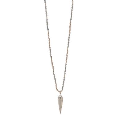 Christmas Special - Grey, Pink & Gold Heart Long Necklace Christmas Special - Grey, Pink & Gold Heart Long Necklace