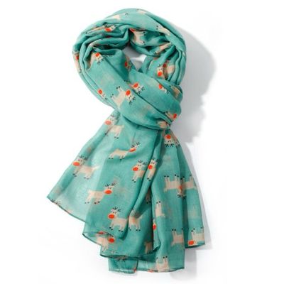 CHRISTMAS SPECIAL - Green Rudolph Scarf