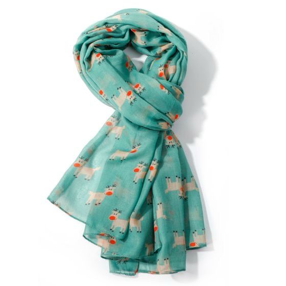 CHRISTMAS SPECIAL - Green Rudolph Scarf