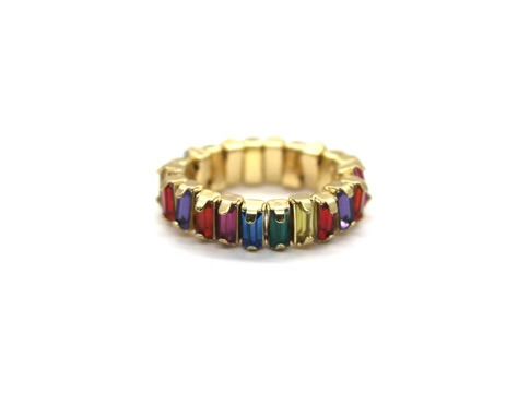 Elasticated Ring - Rainbow