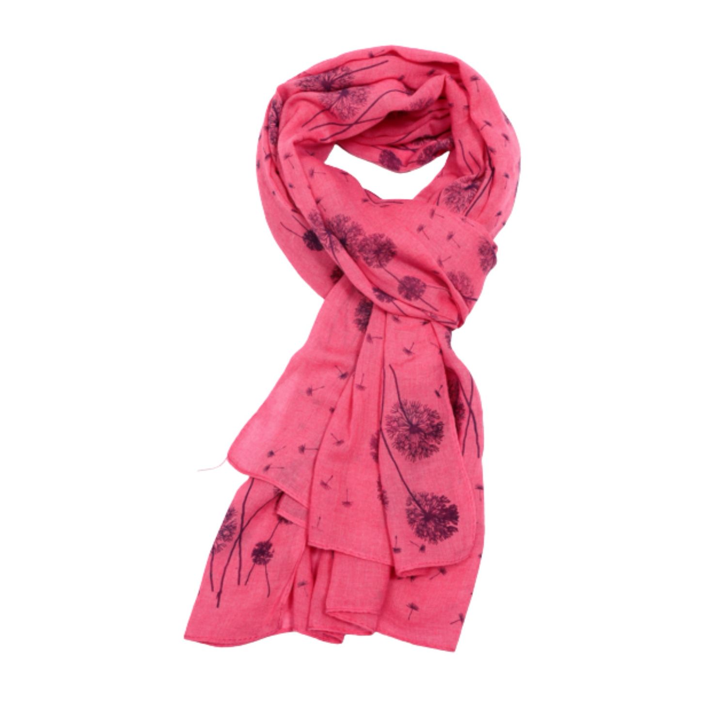 Pink Dandelion Scarf