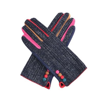 SPECIAL OFFER - Navy Multi Finger Button Gloves