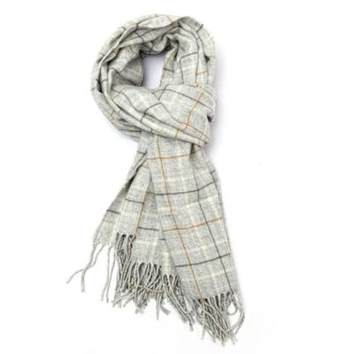 Medium Weight Grey Check Scarf Medium Weight Grey Check Scarf