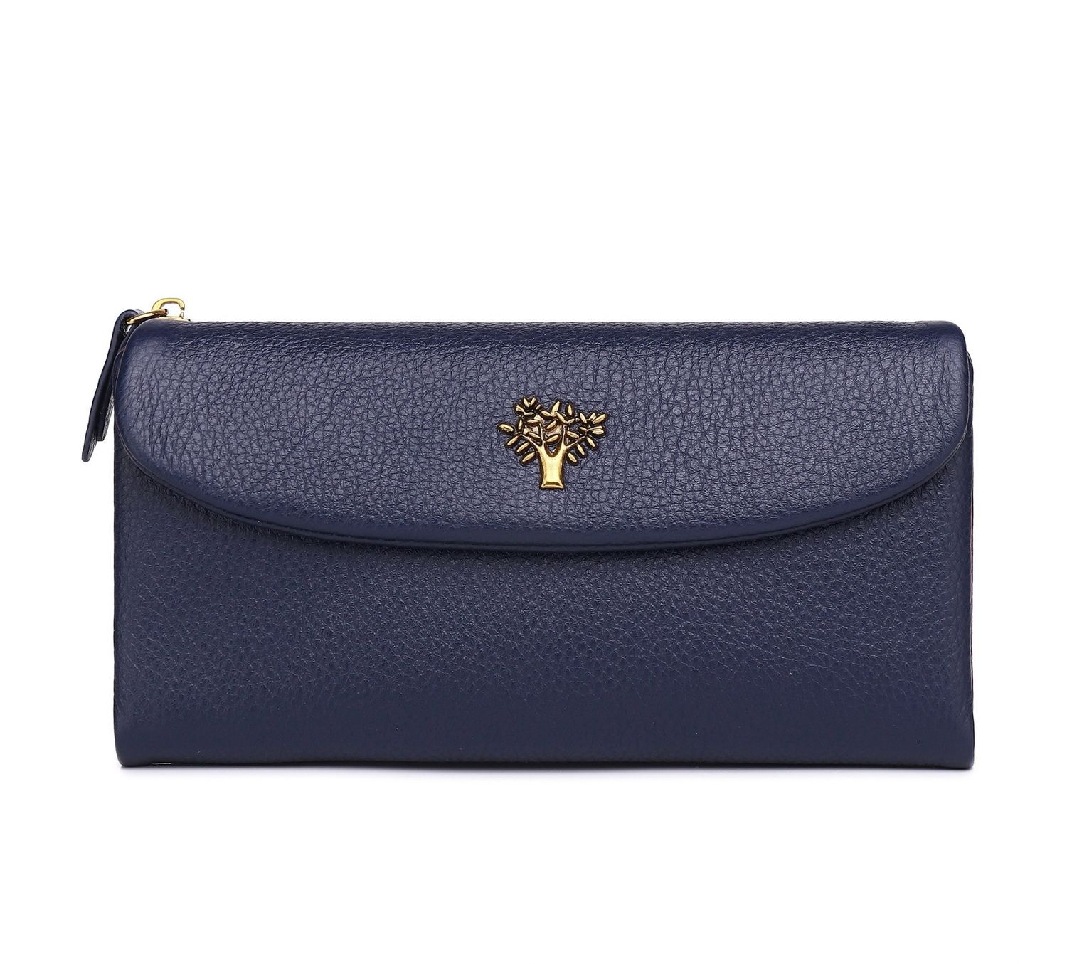 Navy Tree Of Life Motif Purse